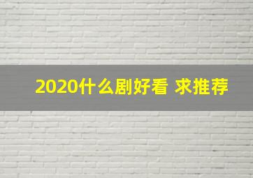 2020什么剧好看 求推荐